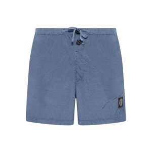 Stone Island Men Navy Blue Compass Logo Swimsuit